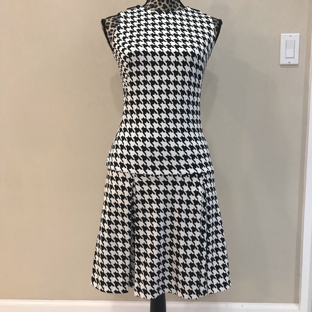 MK Houndstooth Dress w/ pleats